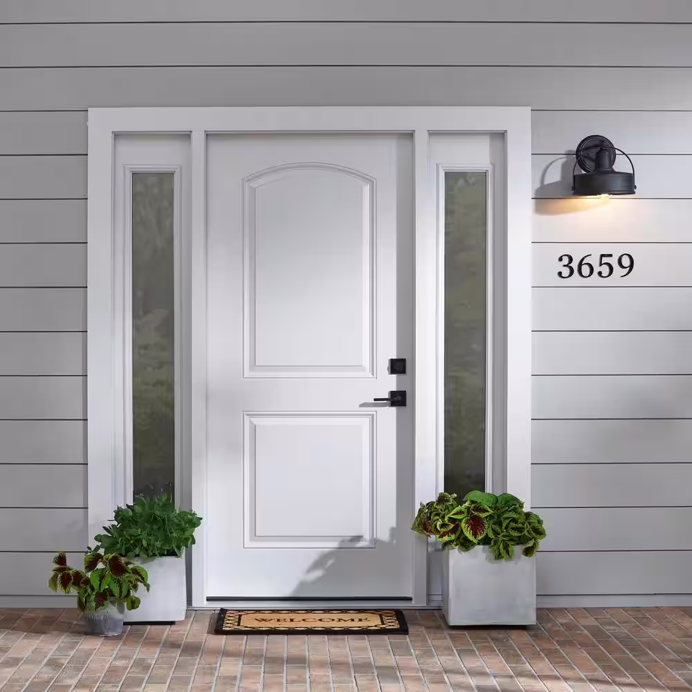 Everbilt 4 in. Black Flush Mount Metal House Number 7
