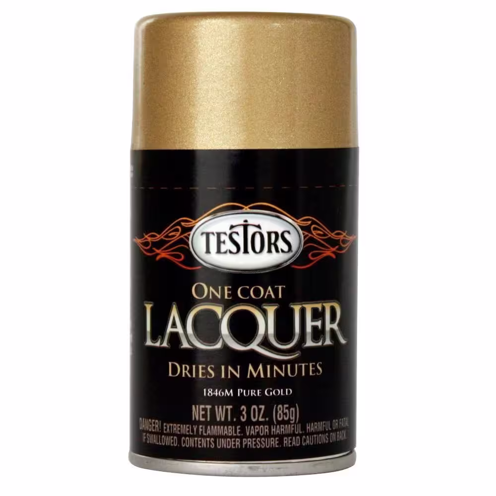 Testors 3 oz. Pure Gold Lacquer Spray Paint (3-Pack)
