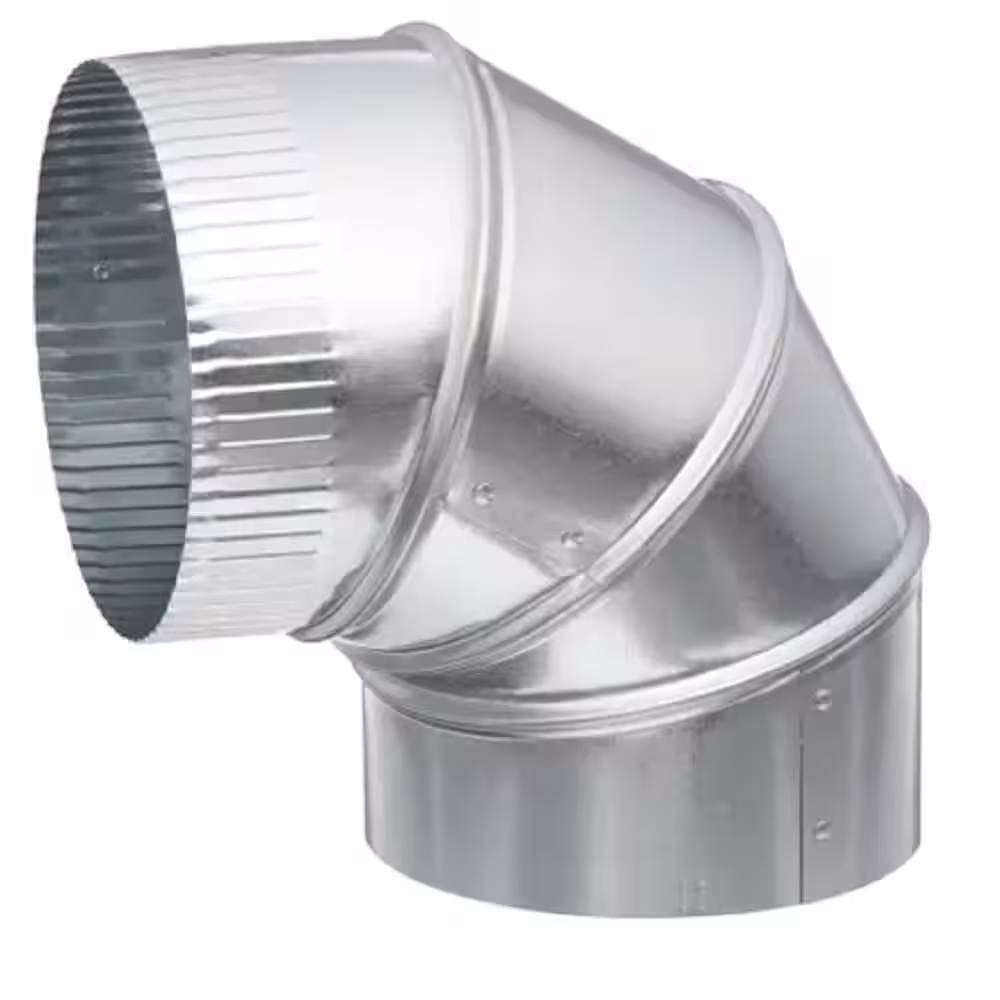 Master Flow 3 in. 26-Gauge 90 Deg. Round Adjustable Elbow