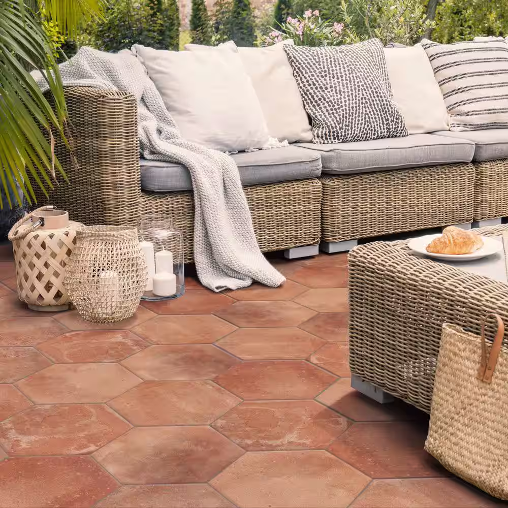 Merola Tile Americana Boston Hex North 14 in. x 16-1/4 in. Porcelain Floor and Wall Tile (11.07 sq. ft./Case)