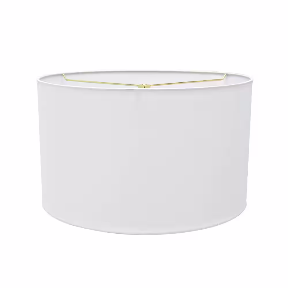 Aspen Creative Corporation 17 in. x 10 in. Off White Hardback Drum/Cylinder Lamp Shade