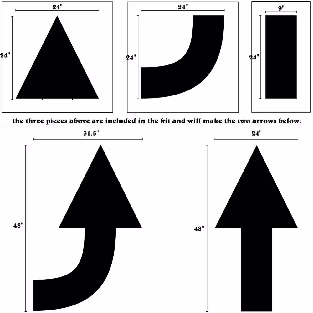 Stencil Ease 3-Piece 48 in. Arrow Kit
