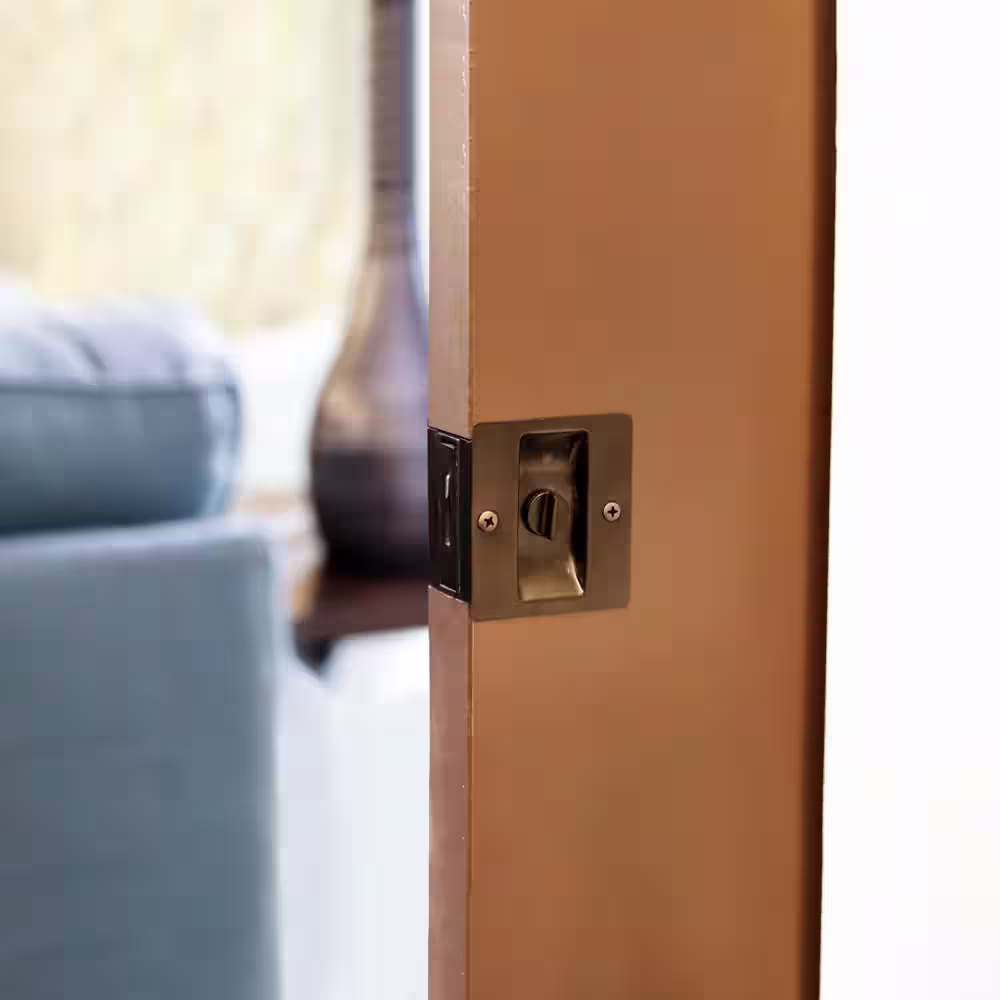Design House Oil Rubbed Bronze Pocket Door, Hall and Closet Pull (2-Pack)