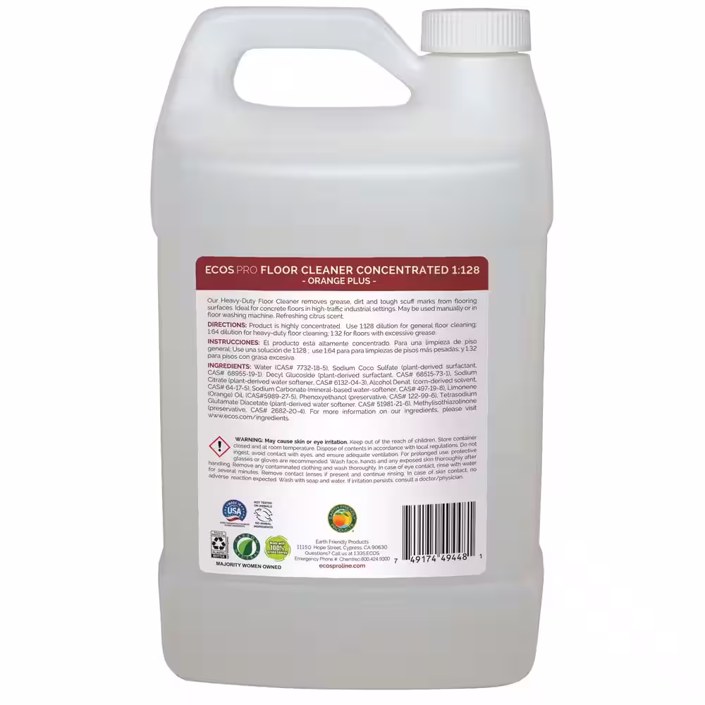 ECOS Pro 128 oz. Orange Plus 1:128 Concentrate Floor Cleaner
