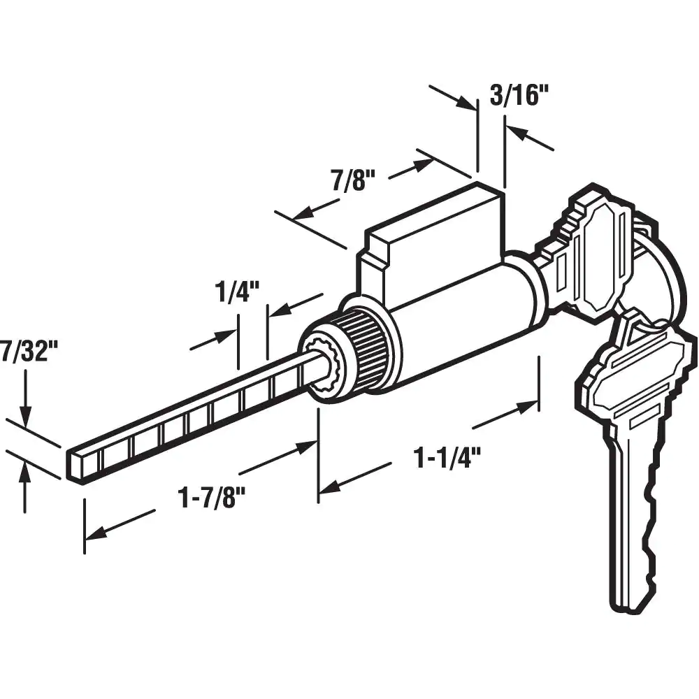 Prime-Line Cylinder Lock, 1-1/4 in., Schlage Shaped Keys
