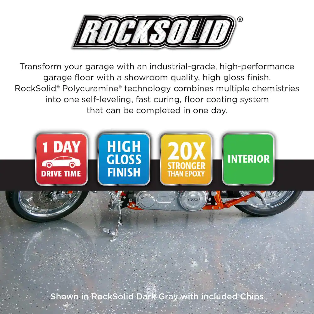Rust-Oleum RockSolid 90 oz. Dark Gray Polycuramine 1 Car Garage Floor Kit (2-Pack)