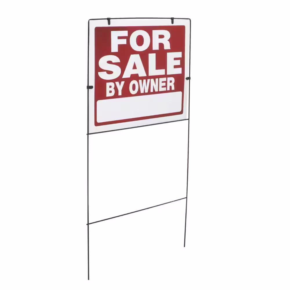 Everbilt 18 in. x 24 in. Plastic for Sale By Owner with Frame Sign