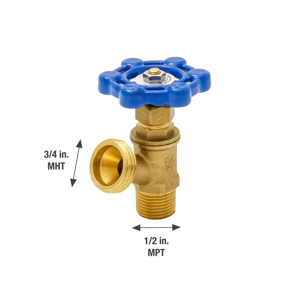 Everbilt 1/2 in. x 3/4 in. MPT x MHT Brass Boiler Drain Valve