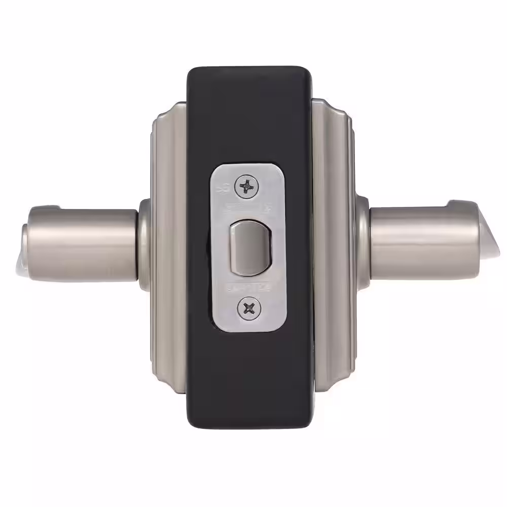 Schlage Accent Satin Nickel Privacy Bed/Bath Door Handle with Addison Trim