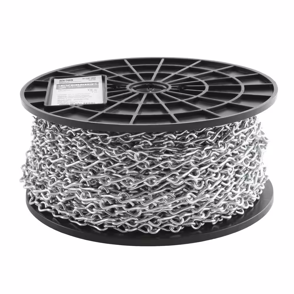 Everbilt #14 x 200 ft. Zinc Plated Steel Jack Chain