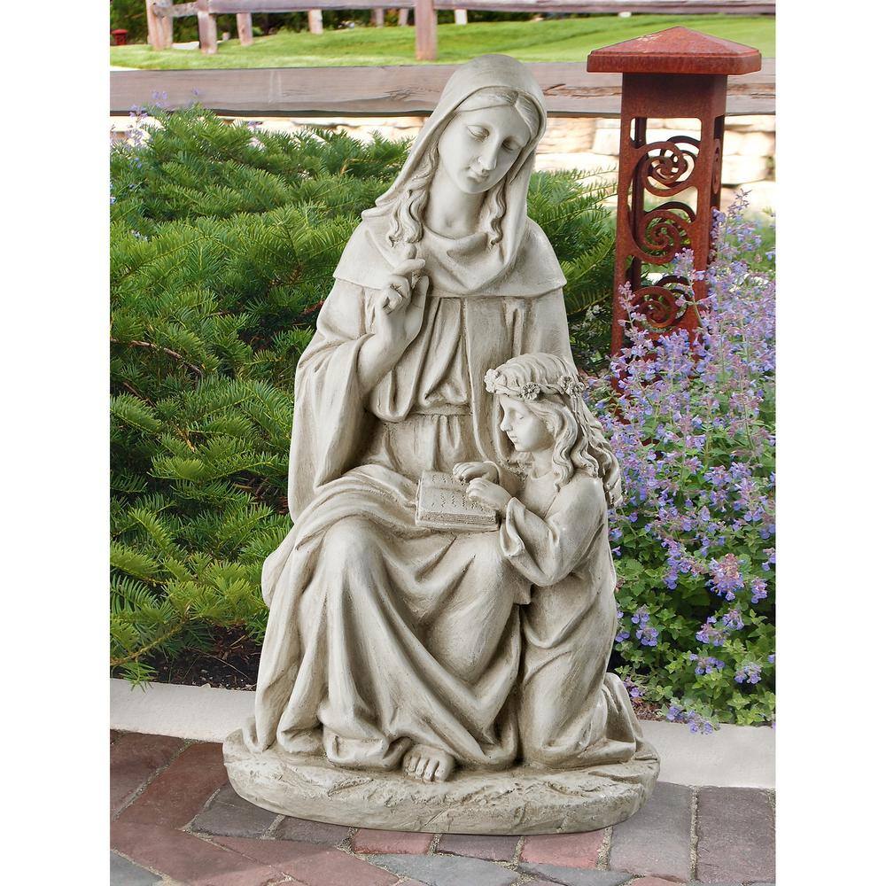 Design Toscano 23.5 in. H St. Anne with the Young Mary Mother of Jesus Statue