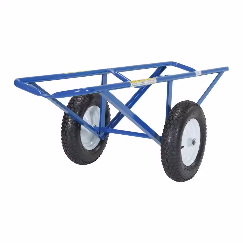 Vestil 61 in. x 25 in. Portable Carpet Dolly with Pneumatic Wheels