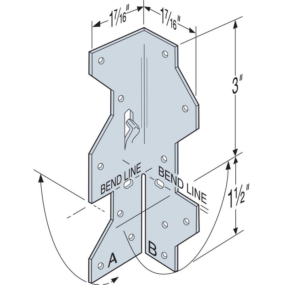 Simpson Strong-Tie 1-7/16 in. x 4-1/2 in. Stainless-Steel Framing Angle