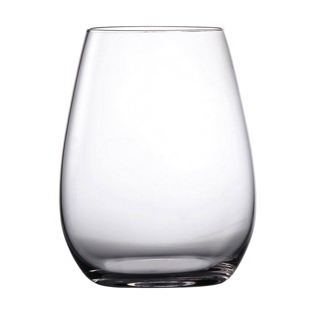 None Moments 18.6 oz. Clear Wine Stemless (Set of 4)