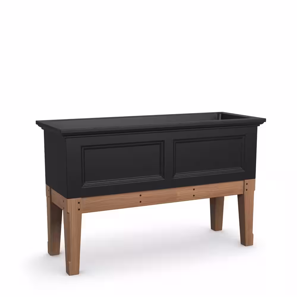 Mayne Fairfield Elevated Self-Watering Polyethylene Black Garden Bed