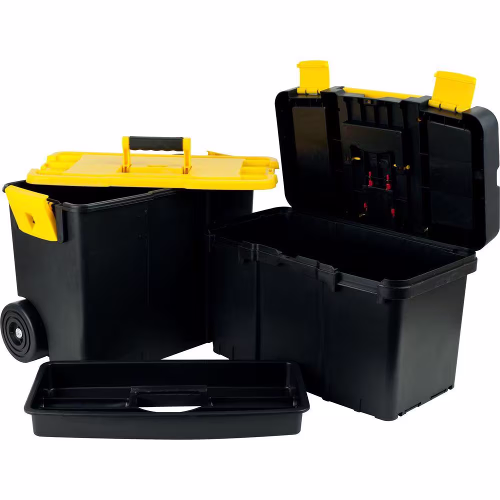 Stalwart 17.87 in. Stackable Mobile Tool Box with Wheels