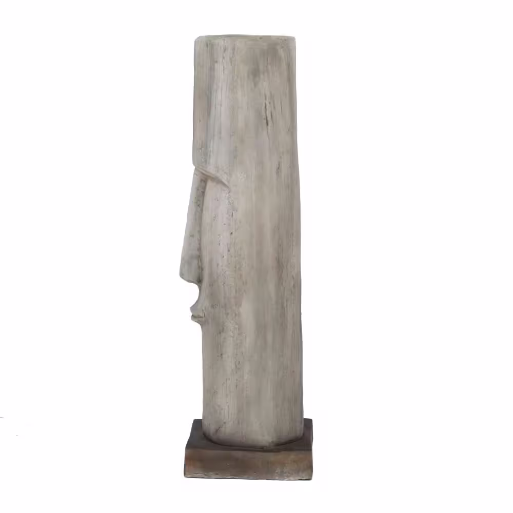 Novogratz 33 in. Magnesium Oxide Indoor Outdoor Easter Island Head Garden Sculpture