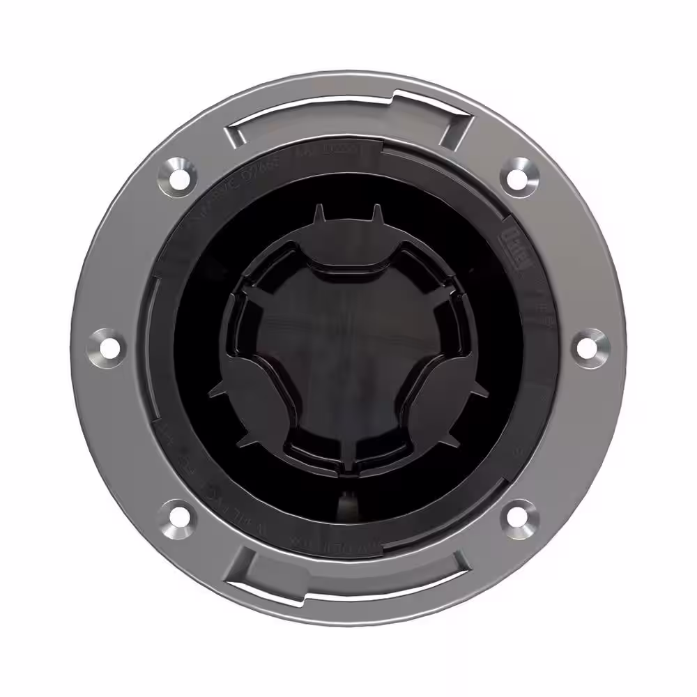 Oatey Fast Set 4 in. ABS Hub Toilet Flange with Test Cap and Stainless Steel Ring