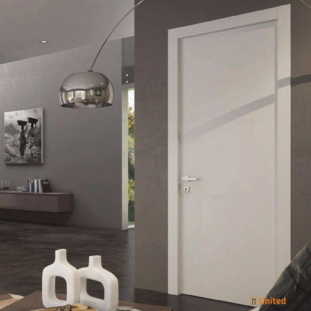 Sartodoors 0010 30 in. x 96 in. Flush No Bore White Finished Pine Wood Interior Door Slab with Hardware