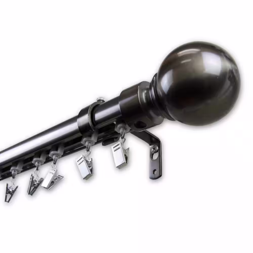 Rod Desyne Ball Traverse Rod 36 in. x 72 in. in Brass Nickel
