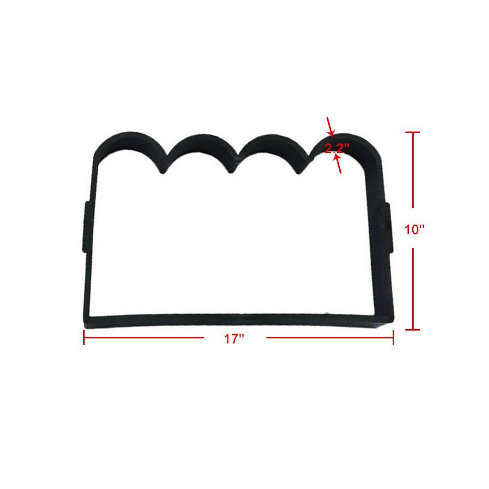 Wellco 17 in. x 10 in. Black Plastic Paver Mold Reusable Concrete Stepping Stone Paver Walk Way Mold for Patio, Lawn & Garden