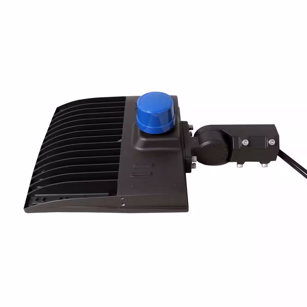 TotalLEDS 400 Watt Equivalent Integrated LED Bronze Dusk to Dawn Area Light in 50K with Bracket for Round Pole Mount