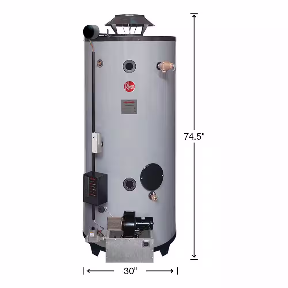 Rheem Commercial Xtreme Heavy Duty 90 Gal. 550K BTU Natural Gas Tank Water Heater