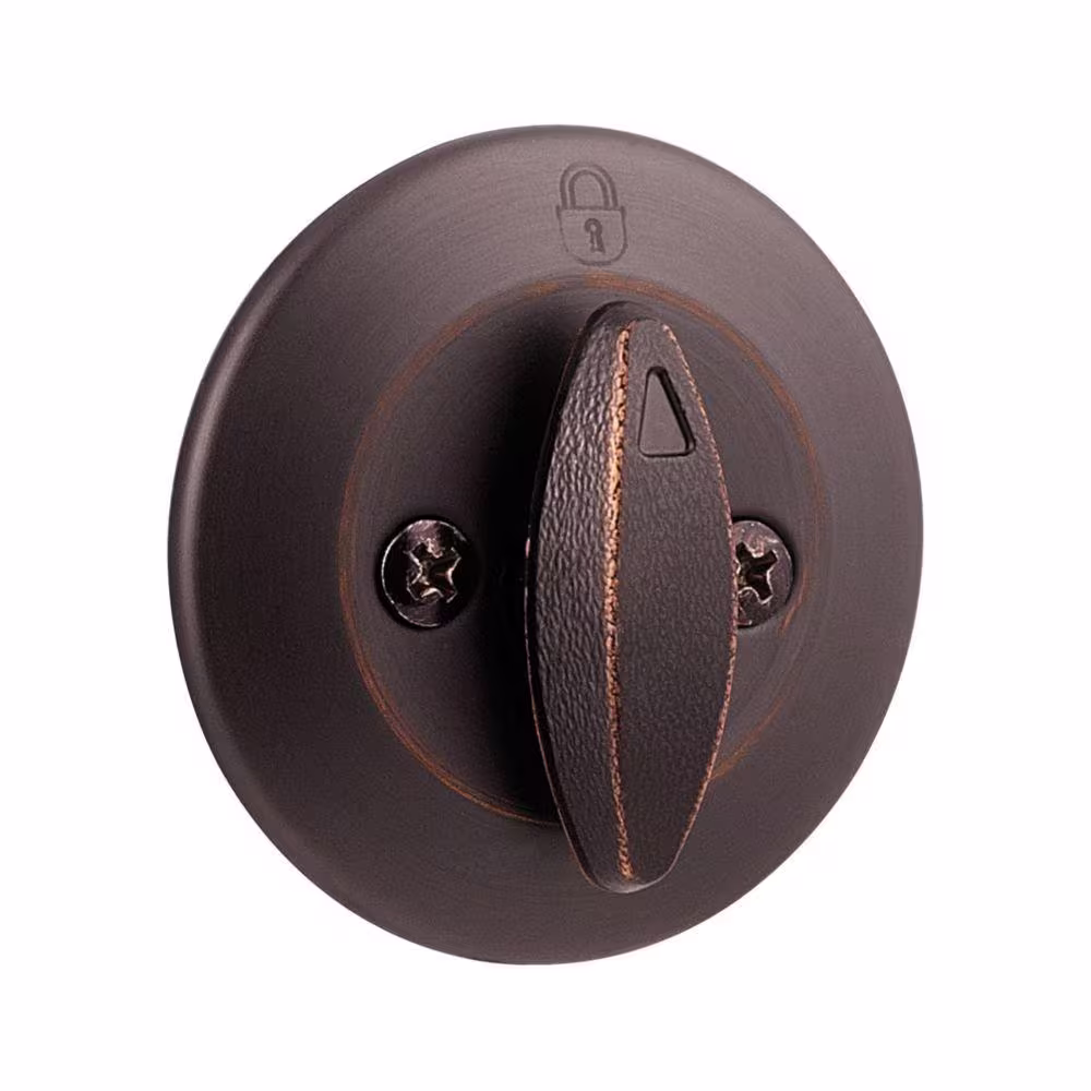 Kwikset 660 Venetian Bronze Single Cylinder Deadbolt featuring SmartKey Security and Microban Technology