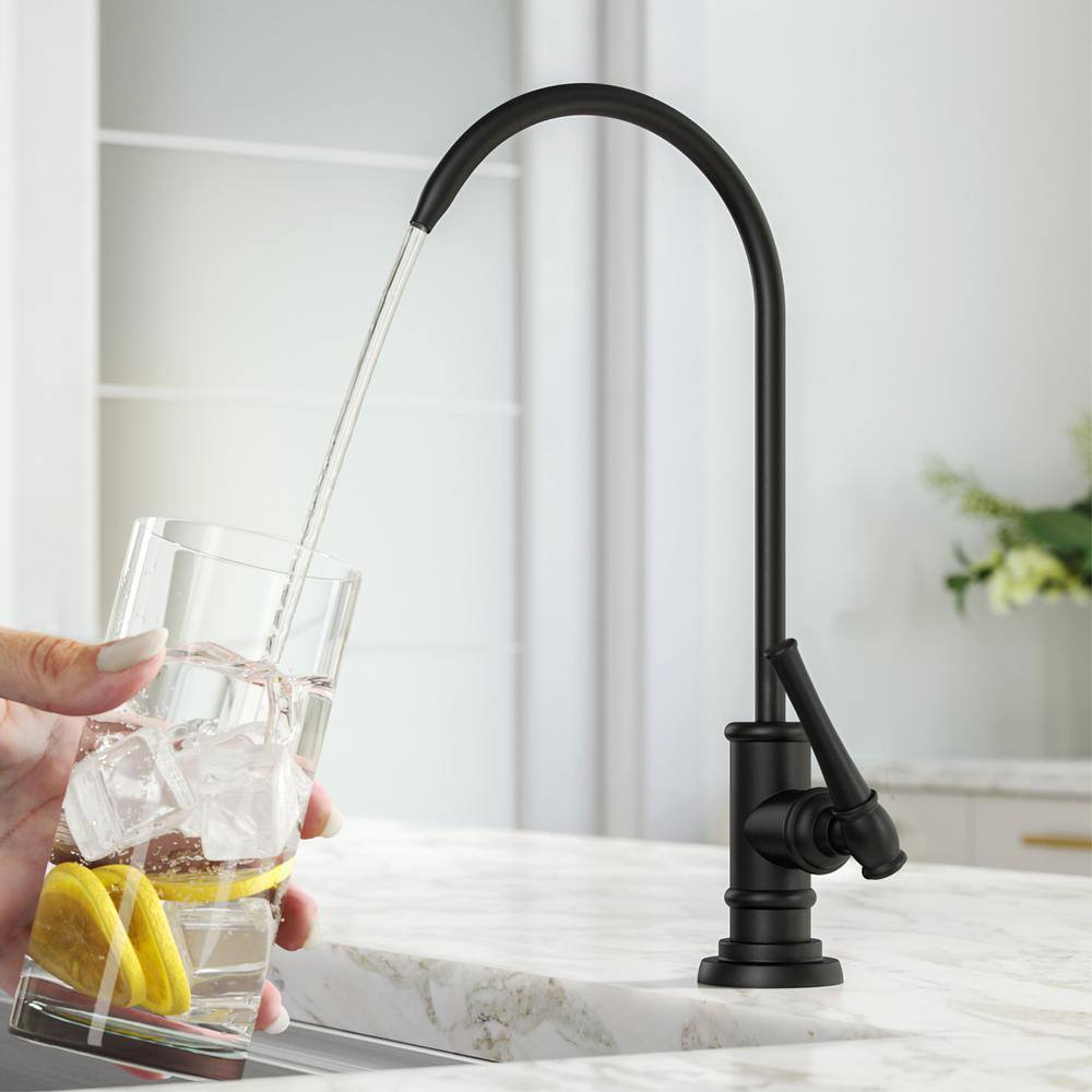 KRAUS Purita 2-Stage Under-Sink Filtration System with Allyn Single Handle Drinking Water Filter Faucet in Brushed Gold