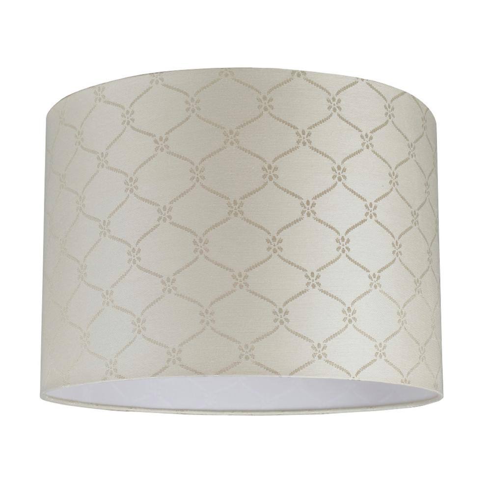 Aspen Creative Corporation 16 in. x 11 in. Beige Hardback Drum/Cylinder Lamp Shade