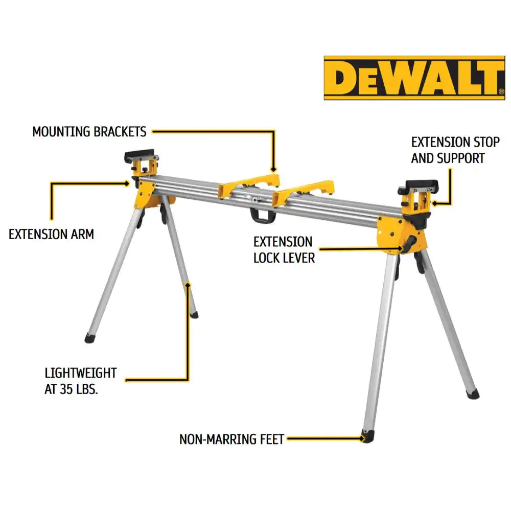 DEWALT 29 lbs. Heavy Duty Miter Saw Stand with 500 lbs. Capacity