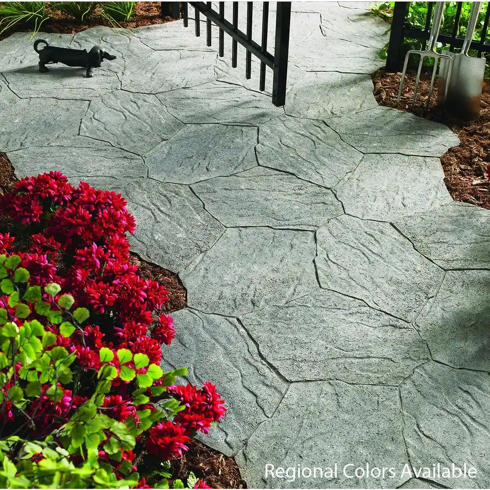 Oldcastle Portage 21 in. x 15.5 in. x 1.75 in. Tan/Brown Irregular Concrete Step Stone (90 Pieces / 134 sq. ft. / Pallet)
