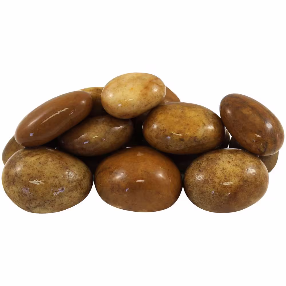 Rain Forest 0.25 cu. ft. 1 in. - 3 in. Royal Tan River Pebbles