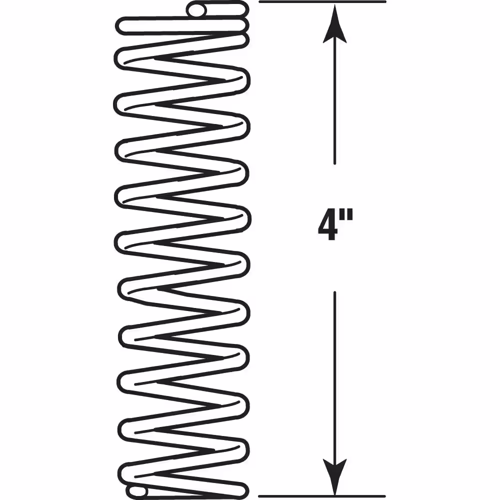 Prime-Line Compression Spring, Spring Steel Construction, Nickel-Plated Finish, .080 GA x 7/8 in. x 4 in., (2-Pack)