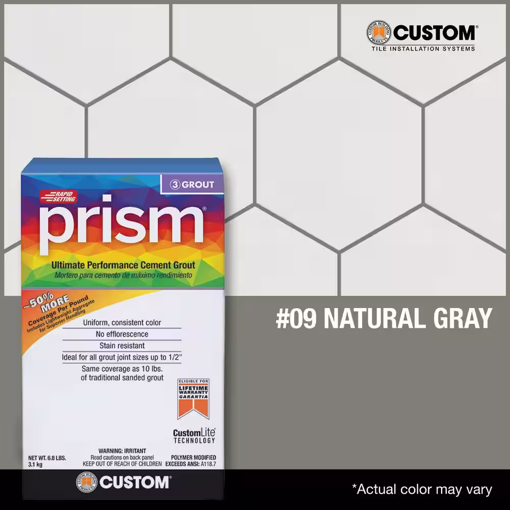 Custom Building Products Prism #09 Natural Gray 17 lb. Ultimate Performance Grout