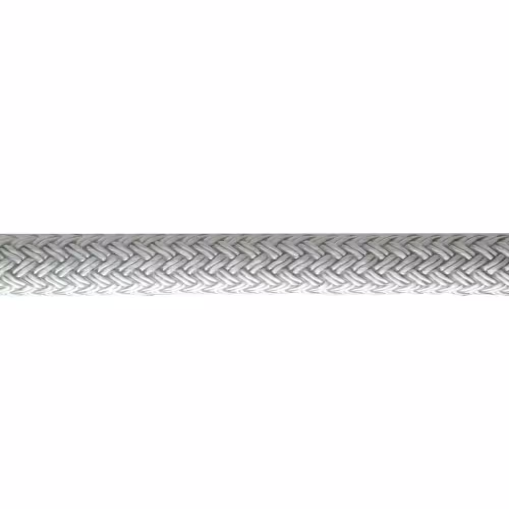 KingCord 1/2 in. x 300 ft. Nylon Marine-Grade Double Twin Braid Rope, White
