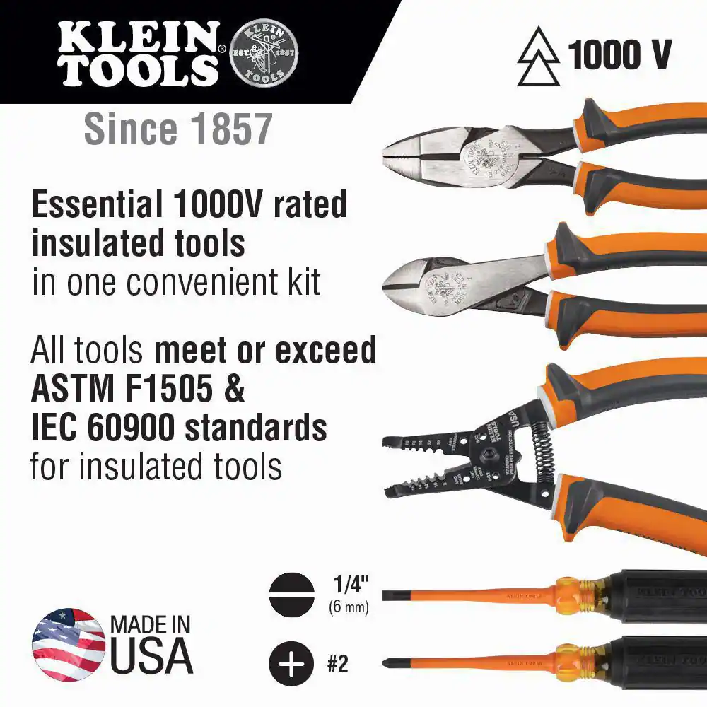 Klein Tools 1000V Insulated Tool Set, 5-Piece
