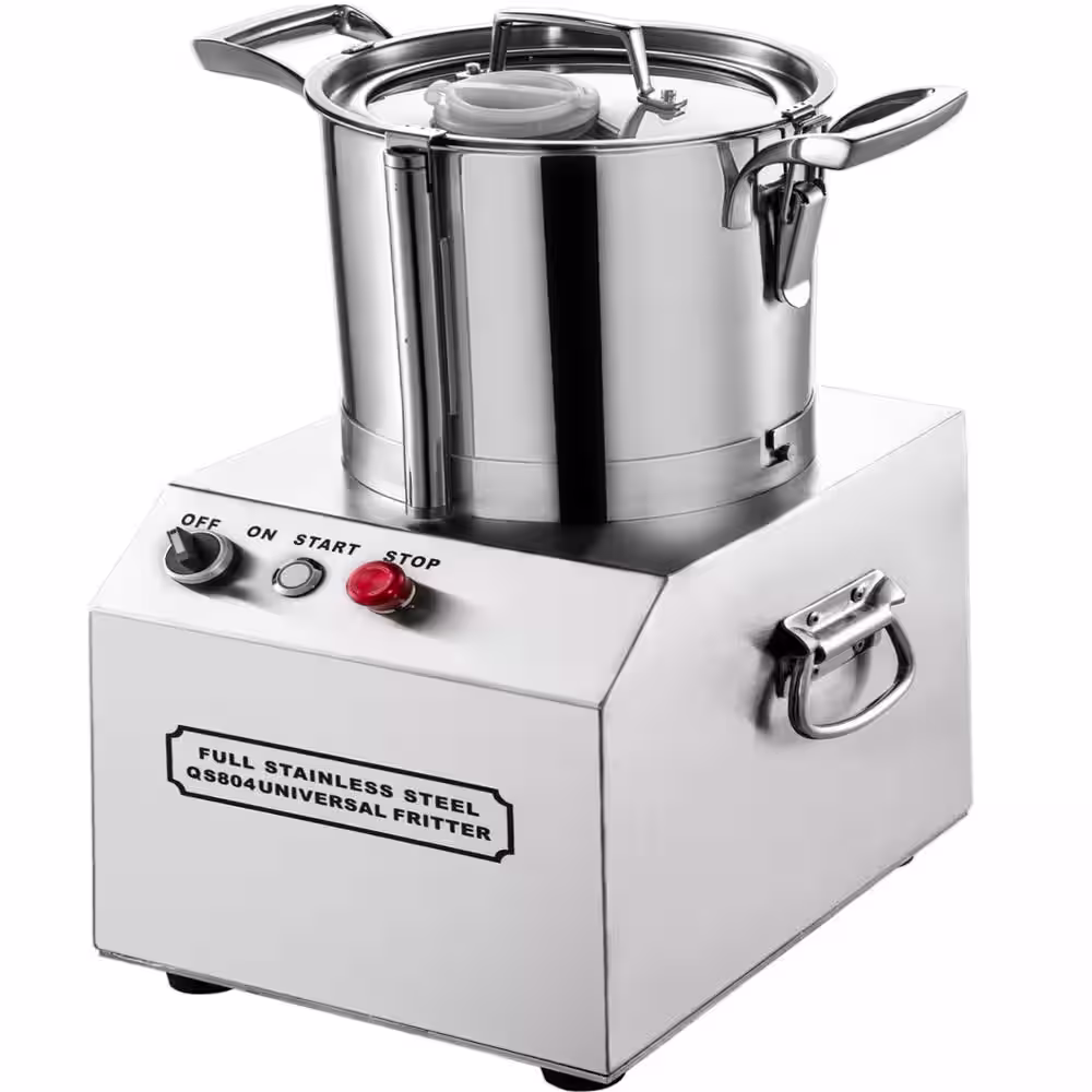 VEVOR 42-Cup Capacity Commercial Food Processor Grain Mill Electric Food Cutter 1400 RPM Stainless Steel Food Processor