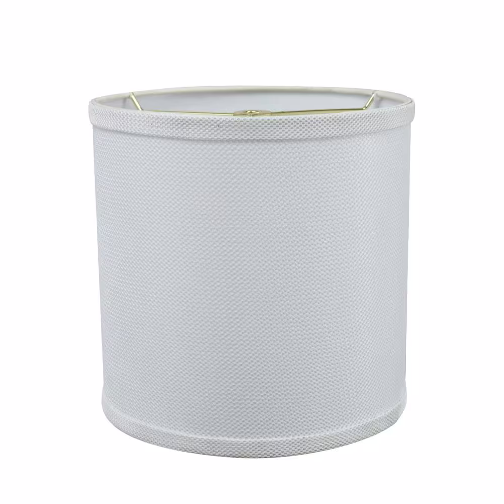 Aspen Creative Corporation 8 in. x 8 in. White Drum/Cylinder Lamp Shade