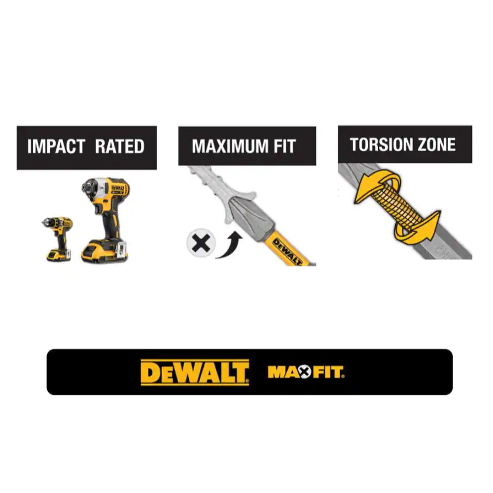 DEWALT MAXFIT 2 in. #2 Philips Bit (15-Piece) with Small Bulk Storage