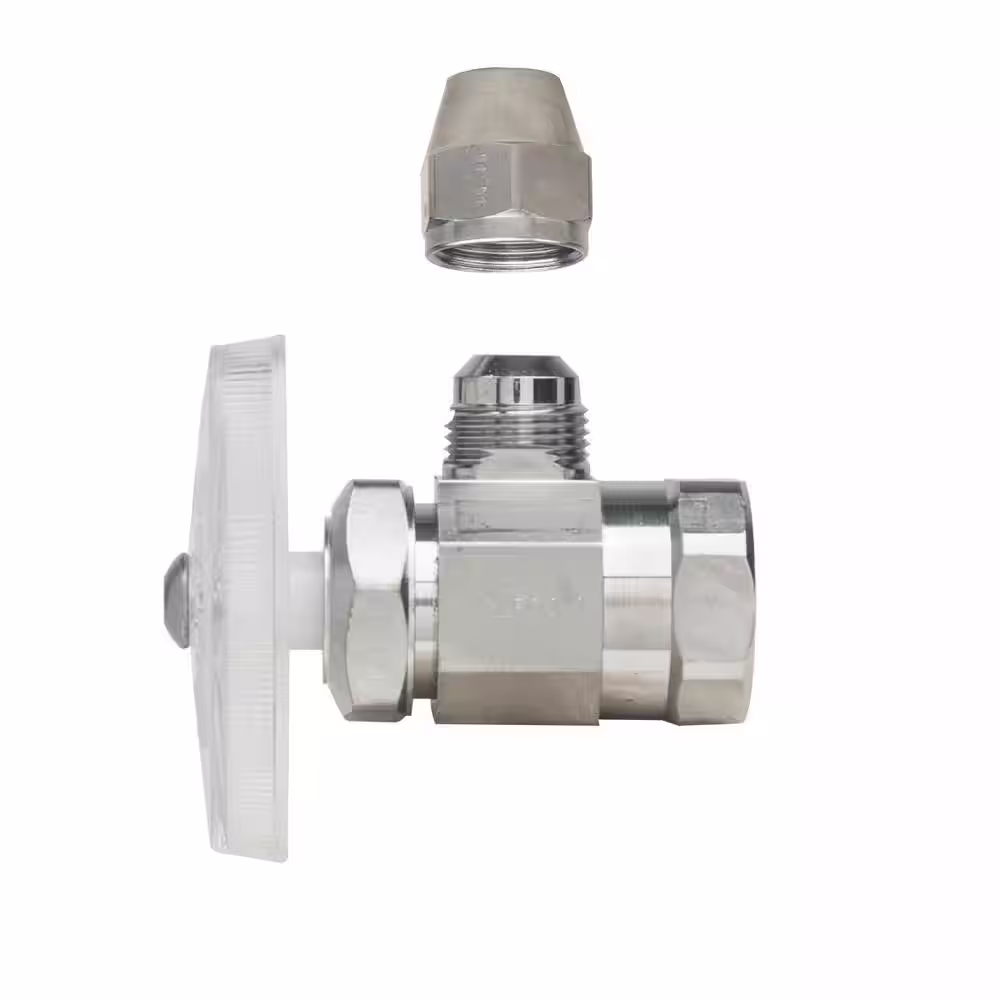 BrassCraft 1/2 in. FIP Inlet x 3/8 in. O.D. Flare Outlet Multi-Turn Angle Stop