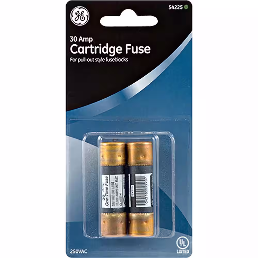 GE 30 Amp Cartridge Type Non-Time Delayed Fuse (2-Pack)