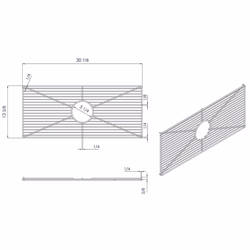 ALFI BRAND ABGR3618H 30.9 in. Grid for Kitchen Sinks AB3618HS-W in Brushed Stainless Steel