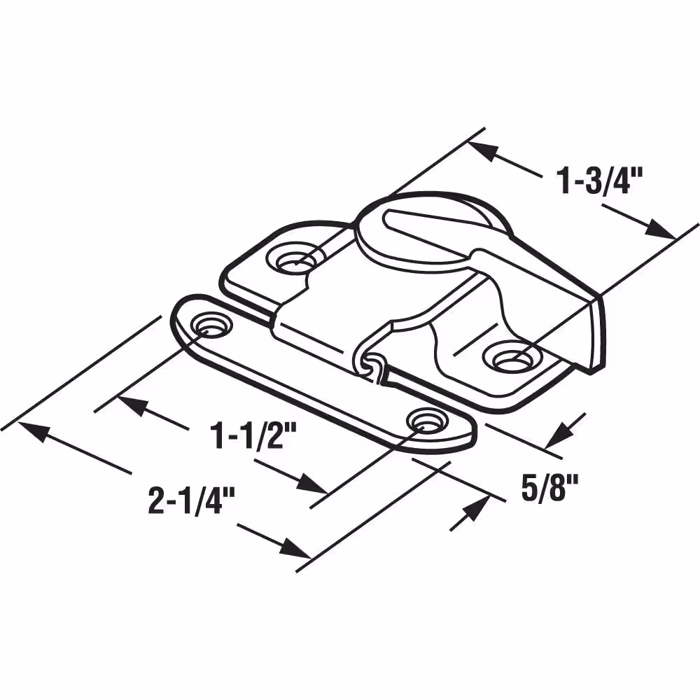 Prime-Line Brass Finished Steel Cam Action Window Sash Lock
