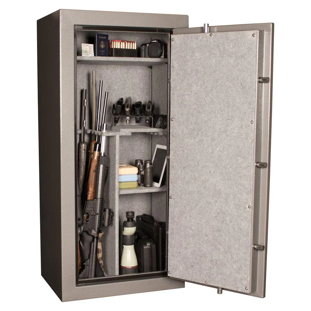 Tracker Safe 22-Gun Fire-Resistant Combination Gun Safe, Gray