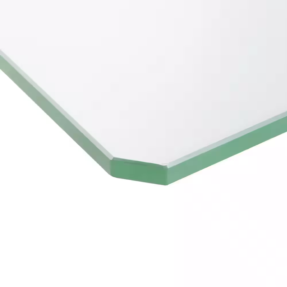Dolle 12 in. x 12 in. x 5/16 in. Glass Line Corner Shelf in Clear