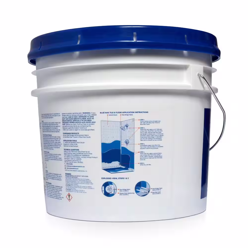 Ames Blue Max 3.5 Gal. Waterproofing Plus Crack Prevention Tile and Floor Membrane Adhesive