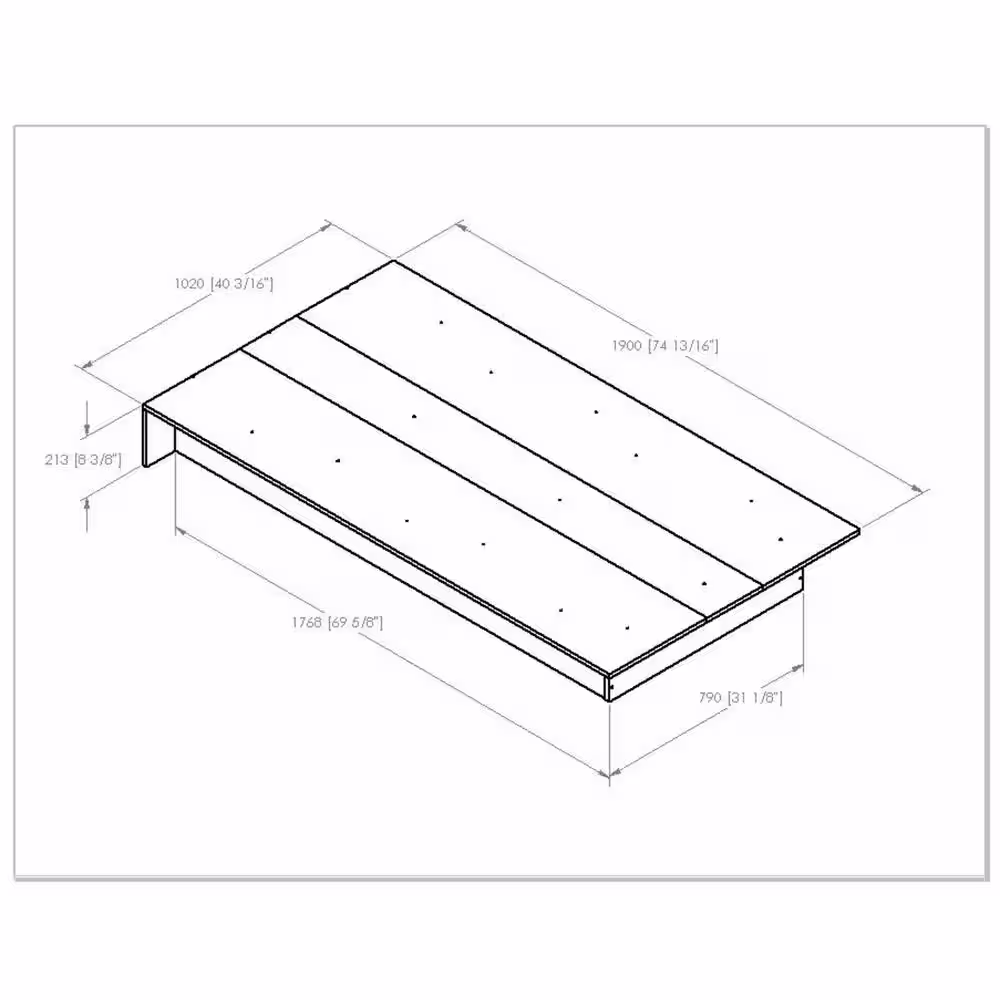 South Shore Libra Twin-Size Platform Bed in Pure Black