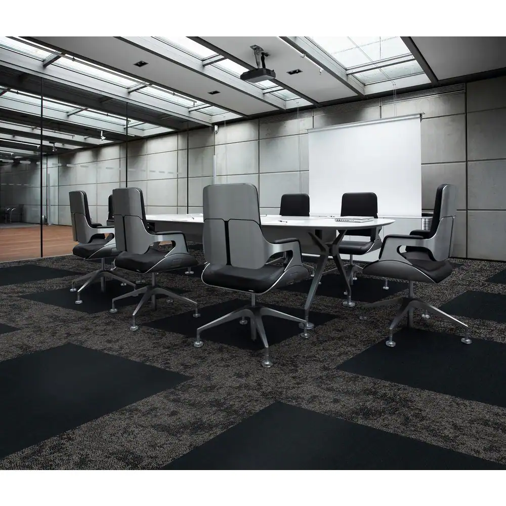 TrafficMaster Reed Black Residential/Commercial 19.7 in. x 19.7 Peel and Stick Carpet Tile (8 Tiles/Case)21.53 sq. ft.