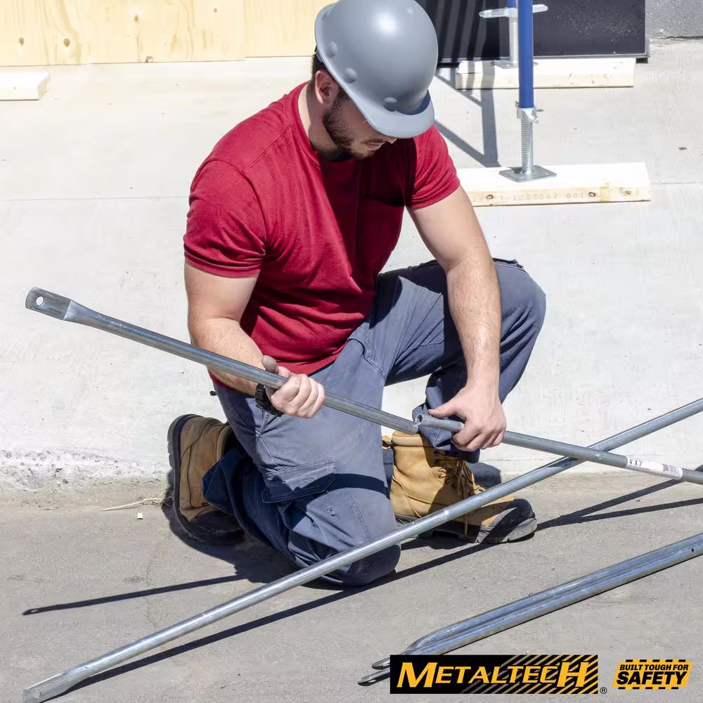 MetalTech Saferstack 7 ft. W x 4 ft. H Galvanized Sectional Cross Brace Stabilizer for Construction Scaffolding